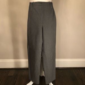 Ann Taylor flat front gray lined wool slacks